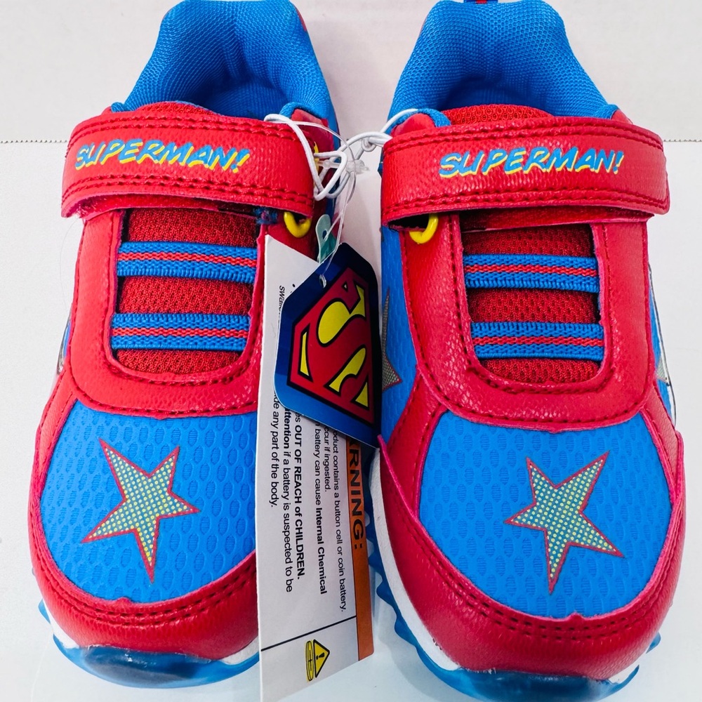 DC Comics Superman Kids Shoes - Red and Blue Size 10
